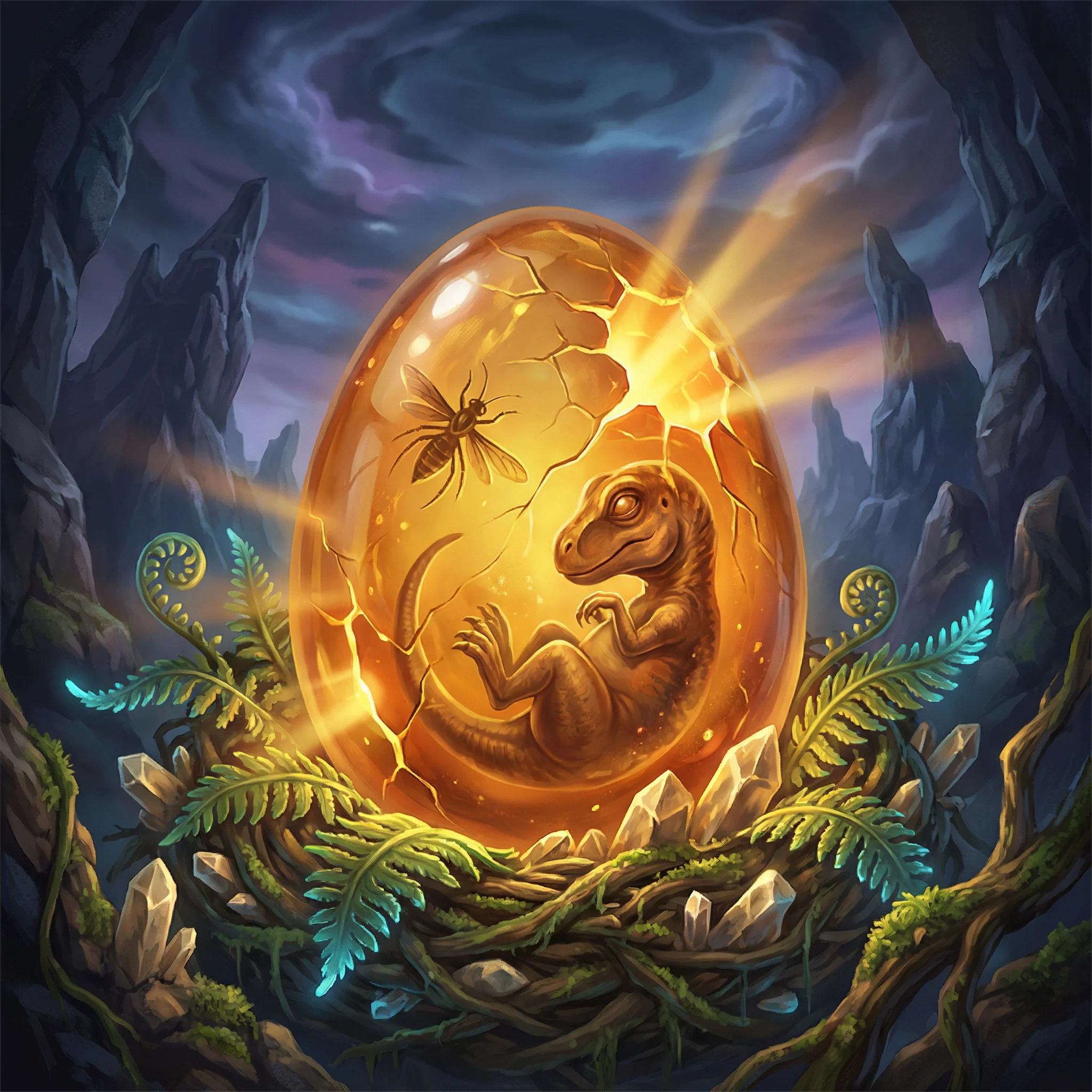 琥珀恐龙蛋，藏着远古智慧的 四方棋牌 史前孵化之选